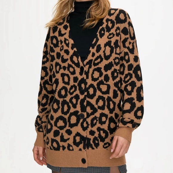 Sunday Best Leopard Cardigan (Aritzia) - Picture 1 of 5